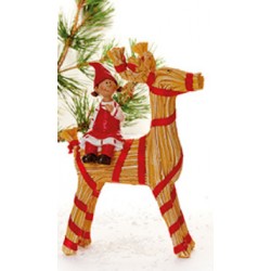 Julbock avec lutin  fille