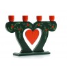Bougeoir coeur vert