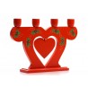 Bougeoir coeur rouge