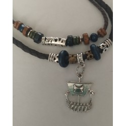 Collier navire viking
