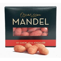 Amandes au chocolat au lait et à la fraise