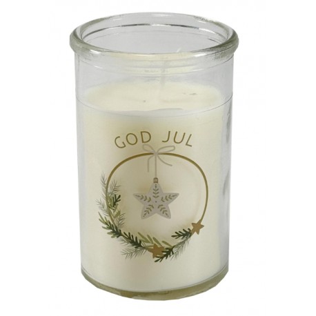 Bougie dans un bocal en verre
