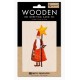 Carte en bois lutin de Noël