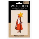 Carte en bois Lutin de Noël