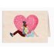 Carte en bois Amoureux