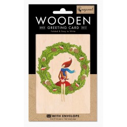 Carte en bois couronne