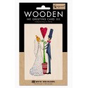 Carte en bois Mariage