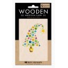 Carte en bois Noël