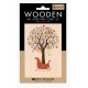 Carte en bois Arbre à cadeaux