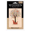 Carte en bois Arbre à cadeaux
