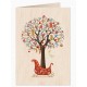 Carte en bois Arbre à cadeaux