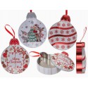 Boîte en métal boule de Noël