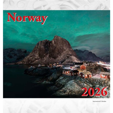 Petit calendrier 2026 paysages de Norvège