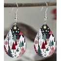 Boucles d'oreilles Forêt enneigé
