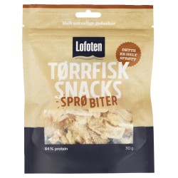 Tørrfisksnacks sprø biter