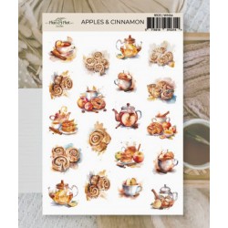 Autocollants pommes et cannelle