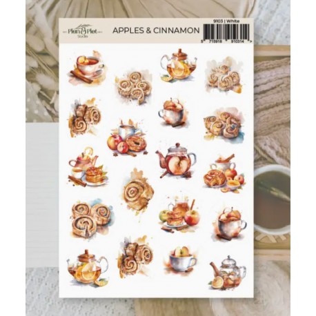 Autocollants pommes et cannelle