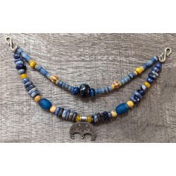 Collier de broche Måne - bleu