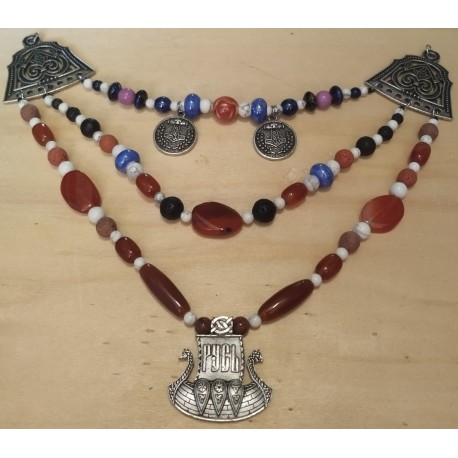 Collier de broche 3 rangs